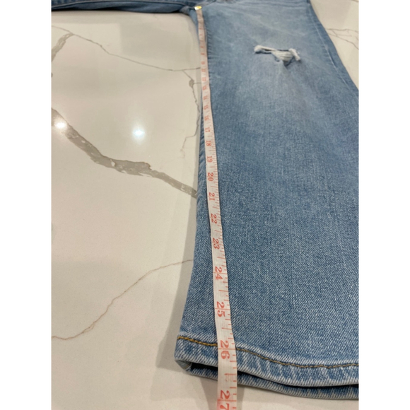 Levis Ribcage Straight Ankle Button Fly Distressed Cowgirl Grunge Womens Size 25 - Picture 15 of 15